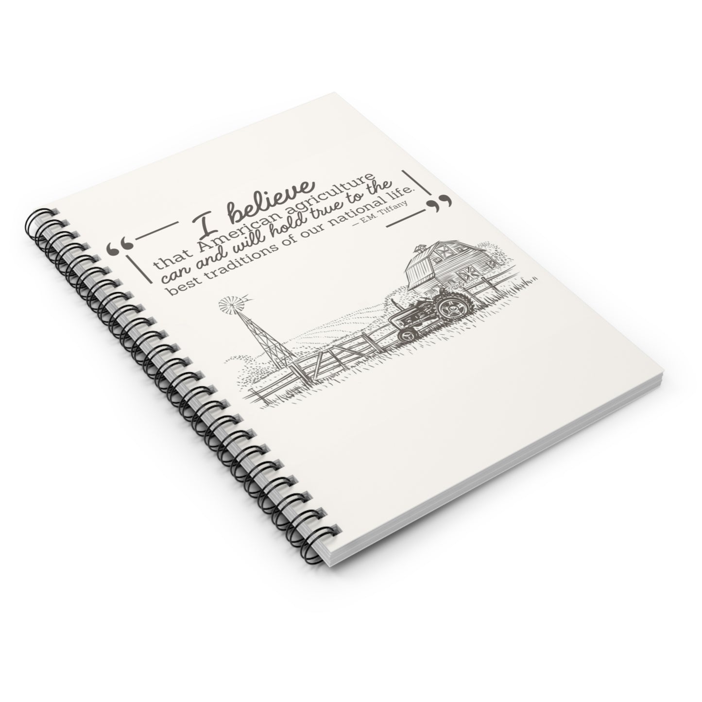 American Agriculture Spiral Notebook - Ruled Line