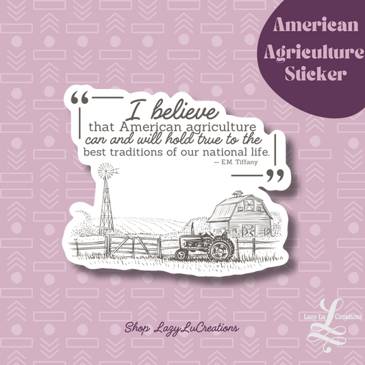 American Agriculture Sticker