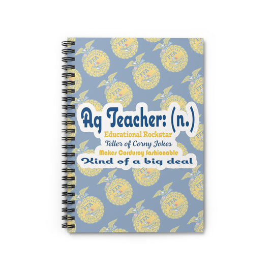 Ag Teacher Jacket Spiral Notebook - Ruled Line