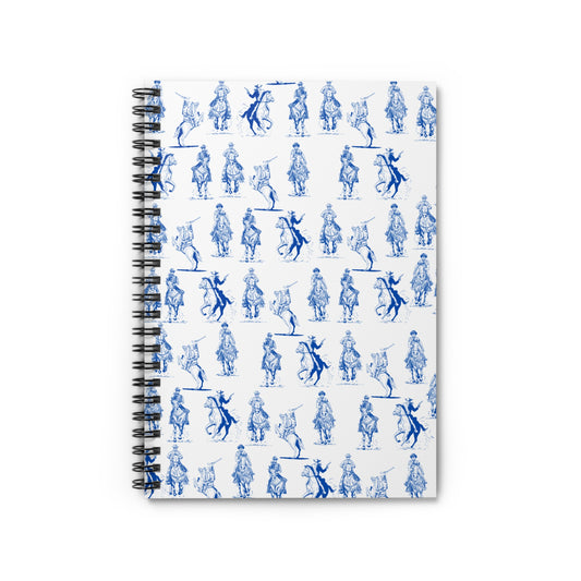 Blue Western Doodle Spiral Notebook
