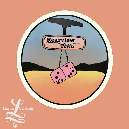 Rearview Town Sticker