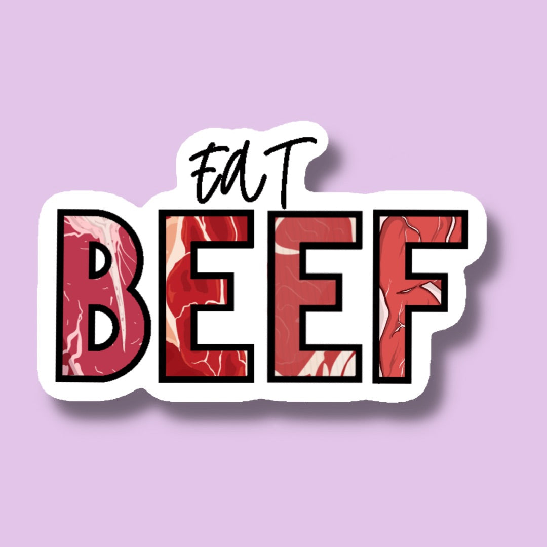 Eat Beef Sticker